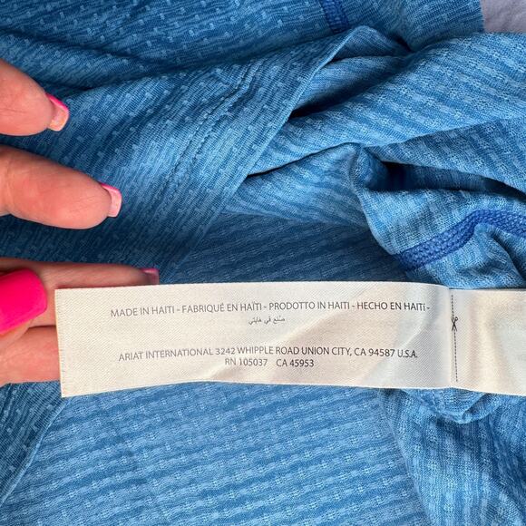 Ariat Rebar Men's size Medium Blue Short Sleeve Revolt Athletic Fit Tshirt - Picture 7 of 10